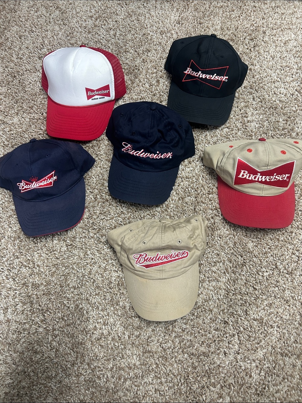 Budweiser Six-Pack Hat Set - Red, Navy, Black, Khaki, White